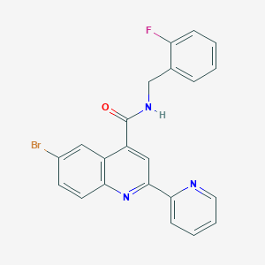 6-BROMO-N-[(2-FLUOROPHENYL)METHYL]-2-(PYRIDIN-2-YL)QUINOLINE-4-CARBOXAMIDE