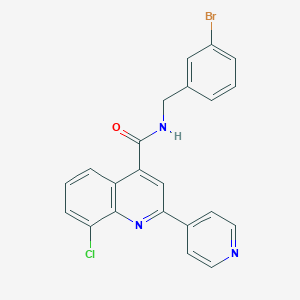 N-(3-bromobenzyl)-8-chloro-2-(4-pyridinyl)-4-quinolinecarboxamide