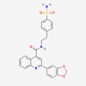 N-{2-[4-(aminosulfonyl)phenyl]ethyl}-2-(1,3-benzodioxol-5-yl)-4-quinolinecarboxamide