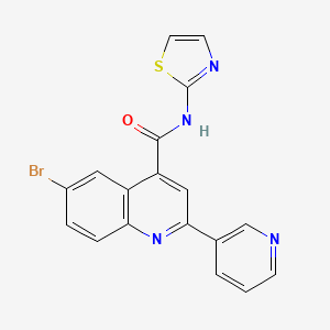 6-bromo-2-(3-pyridinyl)-N-1,3-thiazol-2-yl-4-quinolinecarboxamide