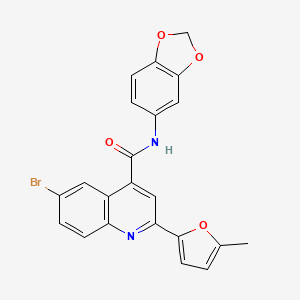 N-1,3-benzodioxol-5-yl-6-bromo-2-(5-methyl-2-furyl)-4-quinolinecarboxamide