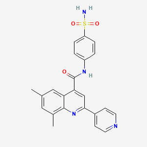 N-[4-(aminosulfonyl)phenyl]-6,8-dimethyl-2-(4-pyridinyl)-4-quinolinecarboxamide