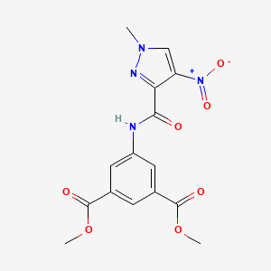 1,3-DIMETHYL 5-(1-METHYL-4-NITRO-1H-PYRAZOLE-3-AMIDO)BENZENE-1,3-DICARBOXYLATE