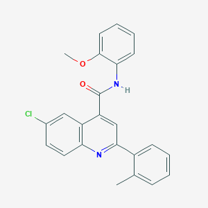 6-chloro-N-(2-methoxyphenyl)-2-(2-methylphenyl)quinoline-4-carboxamide