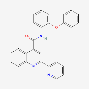 molecular formula C27H19N3O2 B3608672 N-(2-phenoxyphenyl)-2-(pyridin-2-yl)quinoline-4-carboxamide 