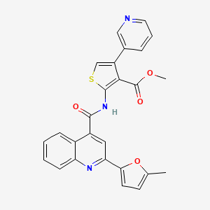 methyl 2-({[2-(5-methyl-2-furyl)-4-quinolinyl]carbonyl}amino)-4-(3-pyridinyl)-3-thiophenecarboxylate