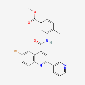 methyl 3-({[6-bromo-2-(3-pyridinyl)-4-quinolinyl]carbonyl}amino)-4-methylbenzoate