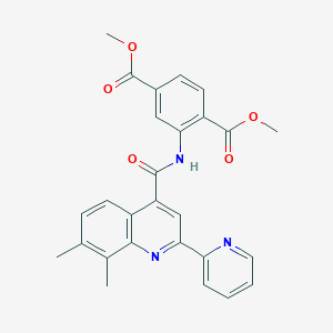 dimethyl 2-({[7,8-dimethyl-2-(2-pyridinyl)-4-quinolinyl]carbonyl}amino)terephthalate