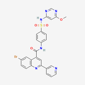 6-bromo-N-(4-{[(6-methoxy-4-pyrimidinyl)amino]sulfonyl}phenyl)-2-(3-pyridinyl)-4-quinolinecarboxamide