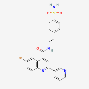 molecular formula C23H19BrN4O3S B3608720 N-{2-[4-(aminosulfonyl)phenyl]ethyl}-6-bromo-2-(3-pyridinyl)-4-quinolinecarboxamide 