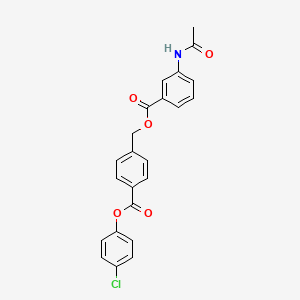 molecular formula C23H18ClNO5 B3608724 4-[(4-chlorophenoxy)carbonyl]benzyl 3-(acetylamino)benzoate 