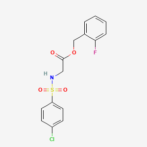 (2-Fluorophenyl)methyl 2-[(4-chlorophenyl)sulfonylamino]acetate