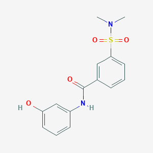 molecular formula C15H16N2O4S B3608798 3-(dimethylsulfamoyl)-N-(3-hydroxyphenyl)benzamide 