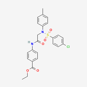 ethyl 4-{[N-[(4-chlorophenyl)sulfonyl]-N-(4-methylphenyl)glycyl]amino}benzoate