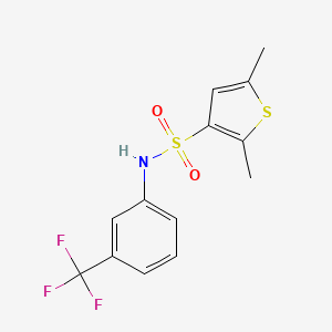 2,5-dimethyl-N-[3-(trifluoromethyl)phenyl]thiophene-3-sulfonamide