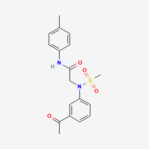 N~2~-(3-acetylphenyl)-N~1~-(4-methylphenyl)-N~2~-(methylsulfonyl)glycinamide