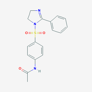 molecular formula C17H17N3O3S B360959 N-{4-[(2-苯基-4,5-二氢-1H-咪唑-1-基)磺酰基]苯基}乙酰胺 CAS No. 695209-29-1