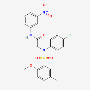 N~2~-(4-chlorophenyl)-N~2~-[(2-methoxy-5-methylphenyl)sulfonyl]-N~1~-(3-nitrophenyl)glycinamide