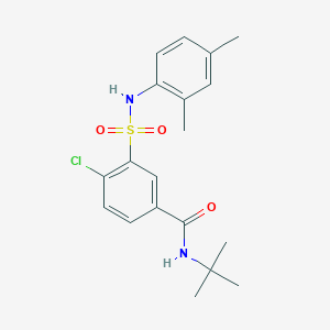 N-(tert-butyl)-4-chloro-3-{[(2,4-dimethylphenyl)amino]sulfonyl}benzamide