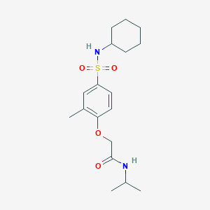 2-{4-[(cyclohexylamino)sulfonyl]-2-methylphenoxy}-N-isopropylacetamide