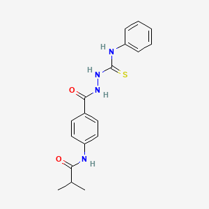 N-(4-{[2-(anilinocarbonothioyl)hydrazino]carbonyl}phenyl)-2-methylpropanamide