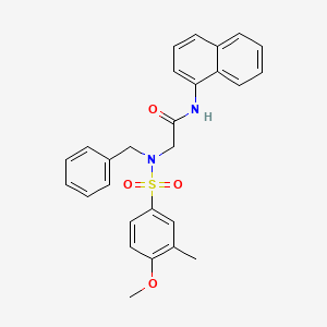 N~2~-benzyl-N~2~-[(4-methoxy-3-methylphenyl)sulfonyl]-N~1~-1-naphthylglycinamide