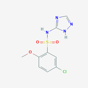 molecular formula C9H9ClN4O3S B360965 5-chloro-2-methoxy-N-(1H-1,2,4-triazol-3-yl)benzenesulfonamide CAS No. 873679-97-1