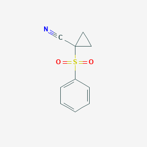 molecular formula C10H9NO2S B360996 1-(Benzenesulfonyl)cyclopropane-1-carbonitrile CAS No. 36674-50-7