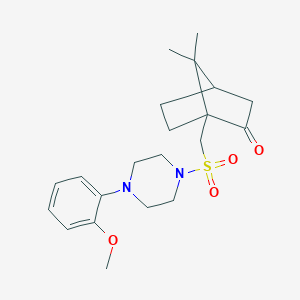 molecular formula C21H30N2O4S B361007 1-({[4-(2-Methoxyphenyl)piperazin-1-yl]sulfonyl}methyl)-7,7-dimethylbicyclo[2.2.1]heptan-2-one CAS No. 315692-82-1