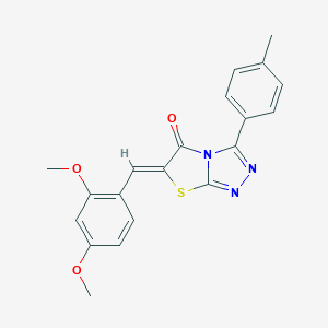 molecular formula C20H17N3O3S B361039 6-(2,4-dimethoxybenzylidene)-3-(4-methylphenyl)[1,3]thiazolo[2,3-c][1,2,4]triazol-5(6H)-one CAS No. 340018-12-4