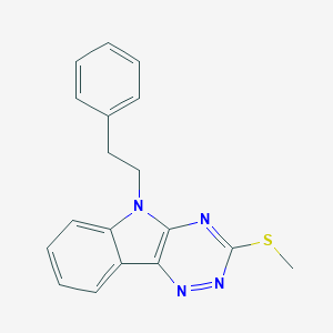 molecular formula C18H16N4S B361045 3-(Methylsulfanyl)-5-(2-phenylethyl)-5H-[1,2,4]triazino[5,6-b]indole CAS No. 312537-07-8