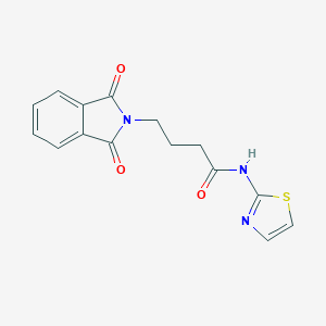 molecular formula C15H13N3O3S B361078 4-(1,3-dioxo-2,3-dihydro-1H-isoindol-2-yl)-N-(1,3-thiazol-2-yl)butanamide CAS No. 333430-16-3