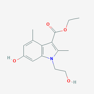 molecular formula C15H19NO4 B361079 ethyl 6-hydroxy-1-(2-hydroxyethyl)-2,4-dimethyl-1H-indole-3-carboxylate CAS No. 331869-68-2