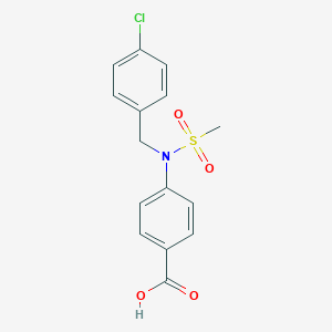 molecular formula C15H14ClNO4S B361090 4-[(4-Chlorobenzyl)(methylsulfonyl)amino]benzoic acid CAS No. 332057-66-6