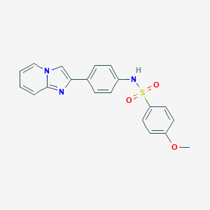 molecular formula C20H17N3O3S B361116 N-(4-imidazo[1,2-a]pyridin-2-ylphenyl)-4-methoxybenzenesulfonamide CAS No. 332384-08-4