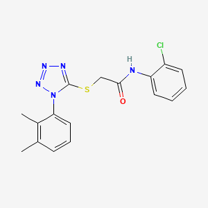 molecular formula C17H16ClN5OS B3611351 N-(2-CHLOROPHENYL)-2-{[1-(2,3-DIMETHYLPHENYL)-1H-1,2,3,4-TETRAZOL-5-YL]SULFANYL}ACETAMIDE 