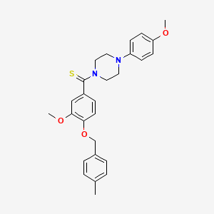 1-({3-methoxy-4-[(4-methylbenzyl)oxy]phenyl}carbonothioyl)-4-(4-methoxyphenyl)piperazine