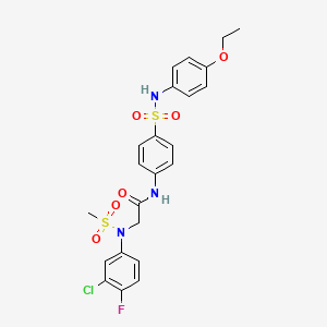 N~2~-(3-chloro-4-fluorophenyl)-N~1~-(4-{[(4-ethoxyphenyl)amino]sulfonyl}phenyl)-N~2~-(methylsulfonyl)glycinamide