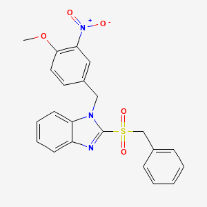 2-(benzylsulfonyl)-1-(4-methoxy-3-nitrobenzyl)-1H-benzimidazole