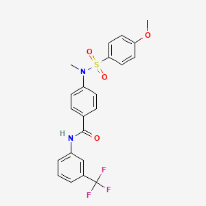 4-[[(4-methoxyphenyl)sulfonyl](methyl)amino]-N-[3-(trifluoromethyl)phenyl]benzamide