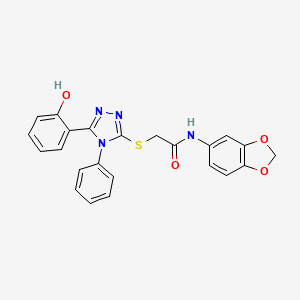 N-1,3-benzodioxol-5-yl-2-{[5-(2-hydroxyphenyl)-4-phenyl-4H-1,2,4-triazol-3-yl]thio}acetamide