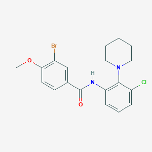 3-bromo-N-[3-chloro-2-(1-piperidinyl)phenyl]-4-methoxybenzamide