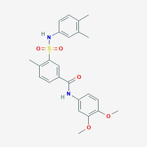 N-(3,4-dimethoxyphenyl)-3-{[(3,4-dimethylphenyl)amino]sulfonyl}-4-methylbenzamide