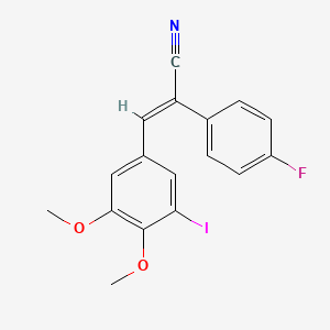 2-(4-fluorophenyl)-3-(3-iodo-4,5-dimethoxyphenyl)acrylonitrile