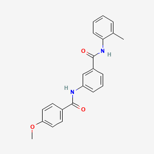 3-[(4-methoxybenzoyl)amino]-N-(2-methylphenyl)benzamide