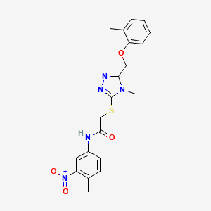 2-({4-methyl-5-[(2-methylphenoxy)methyl]-4H-1,2,4-triazol-3-yl}thio)-N-(4-methyl-3-nitrophenyl)acetamide