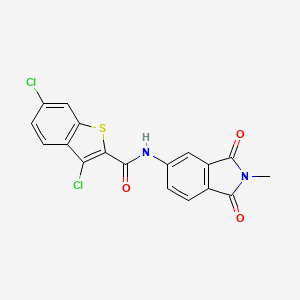 3,6-dichloro-N-(2-methyl-1,3-dioxo-2,3-dihydro-1H-isoindol-5-yl)-1-benzothiophene-2-carboxamide