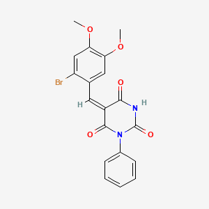 5-(2-bromo-4,5-dimethoxybenzylidene)-1-phenyl-2,4,6(1H,3H,5H)-pyrimidinetrione