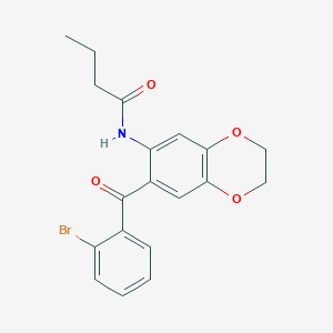 N-[7-(2-bromobenzoyl)-2,3-dihydro-1,4-benzodioxin-6-yl]butanamide