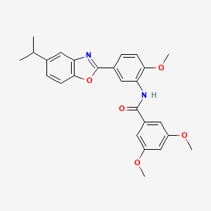 molecular formula C26H26N2O5 B3611795 N-[5-(5-isopropyl-1,3-benzoxazol-2-yl)-2-methoxyphenyl]-3,5-dimethoxybenzamide 